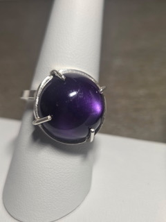 Amethyst Cabochon Ring