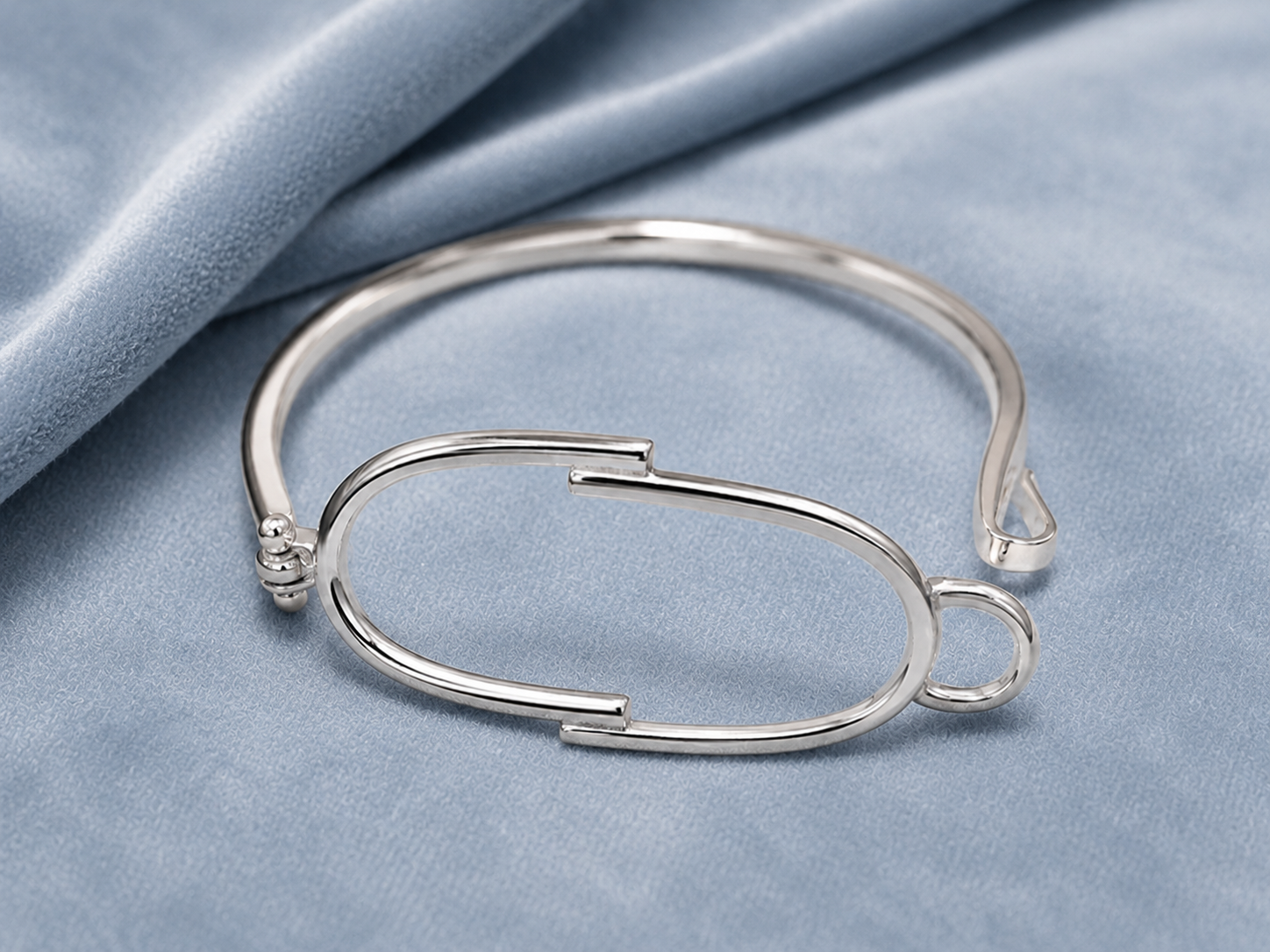 Sterling oval bracelet